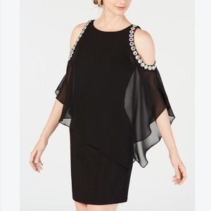 MSK Embellished Cold-Shoulder Dress